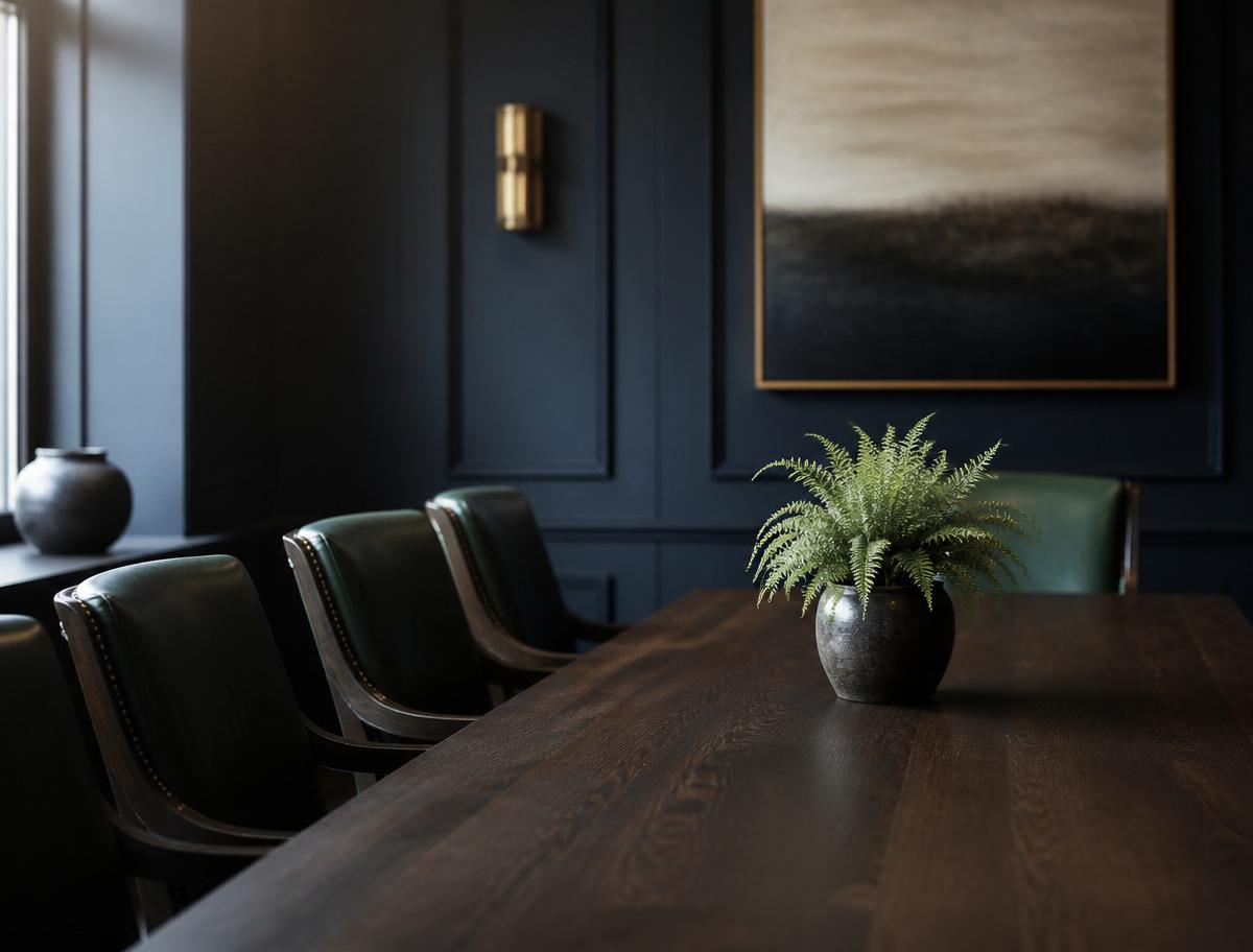 A quiet, professional conference room representing steady counsel and trusted advisory